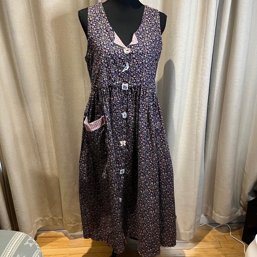 Carolart Designs Floral Button Front Dress Size S